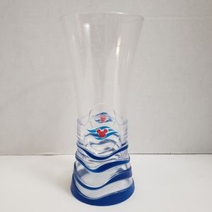 Disney Cruise Line Clear Tall Plastic Tumbler w/ Blue Waves